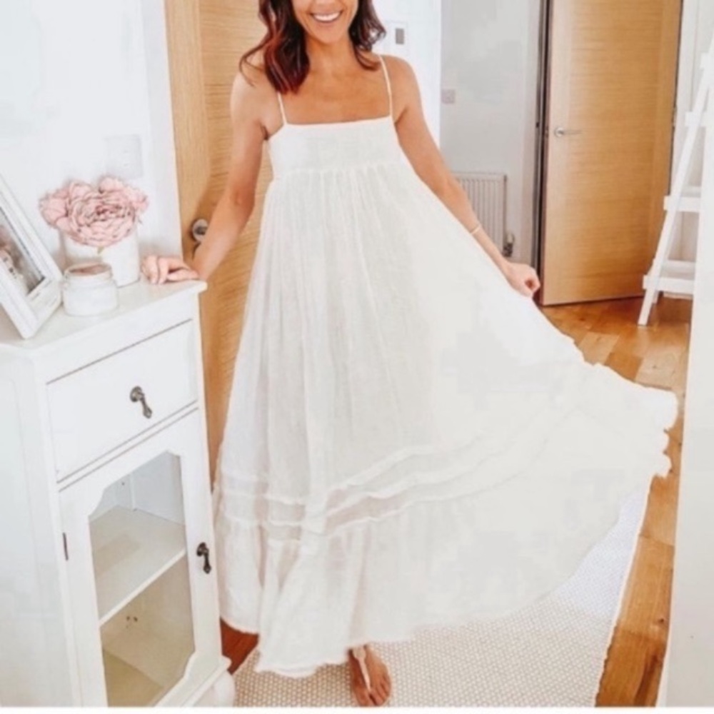 NWT!!  😍Free People Santorini Gauze Mid Tiered Maxi Dress.